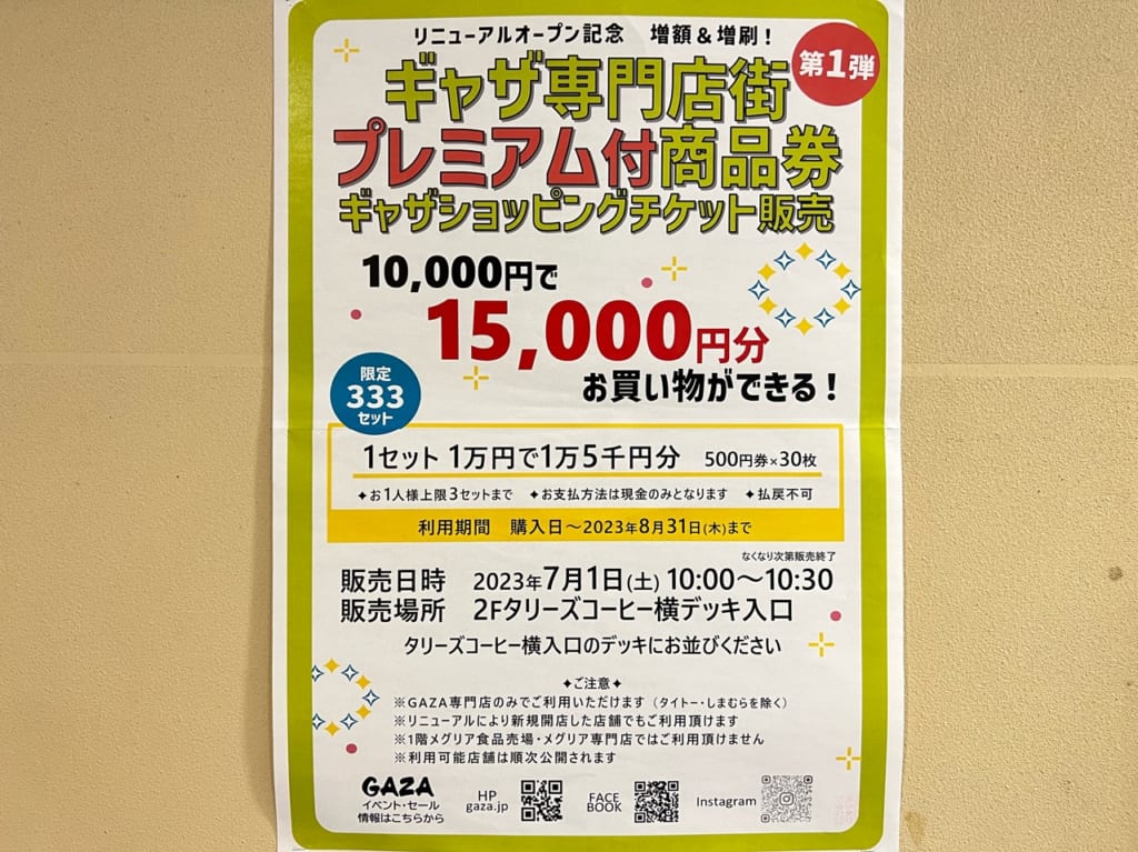 ギャザ商品券